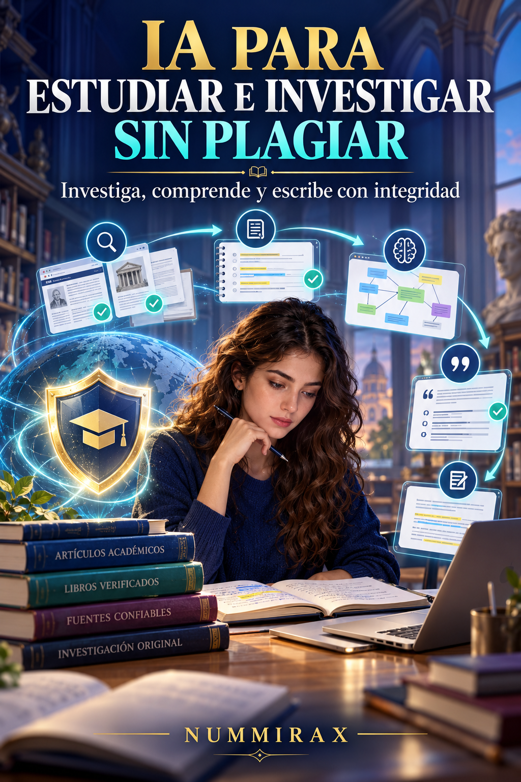 Portada de IA para estudiar e investigar sin plagiar