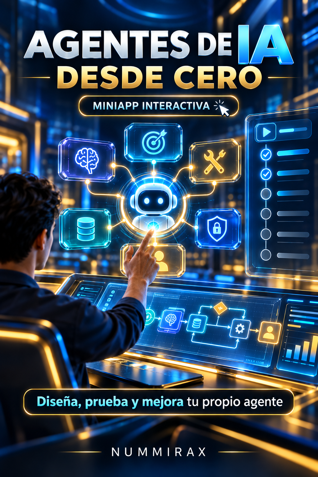 Portada de Agentes de IA desde cero — Miniapp interactiva