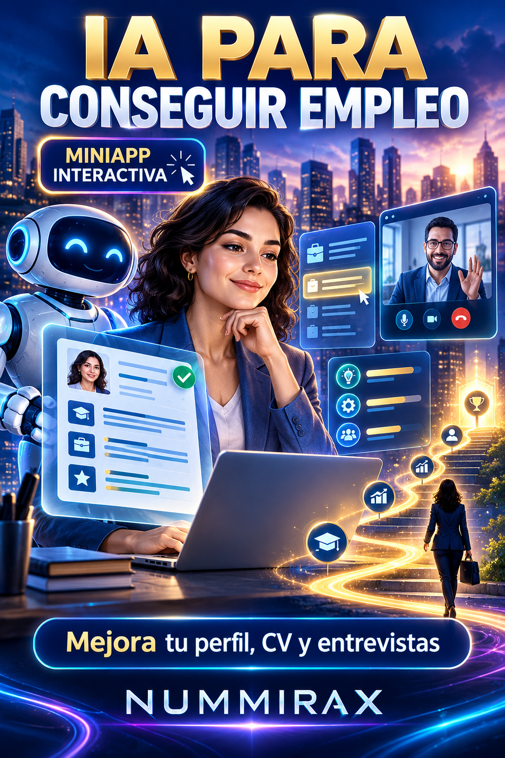 Portada de IA para conseguir empleo — Miniapp interactiva