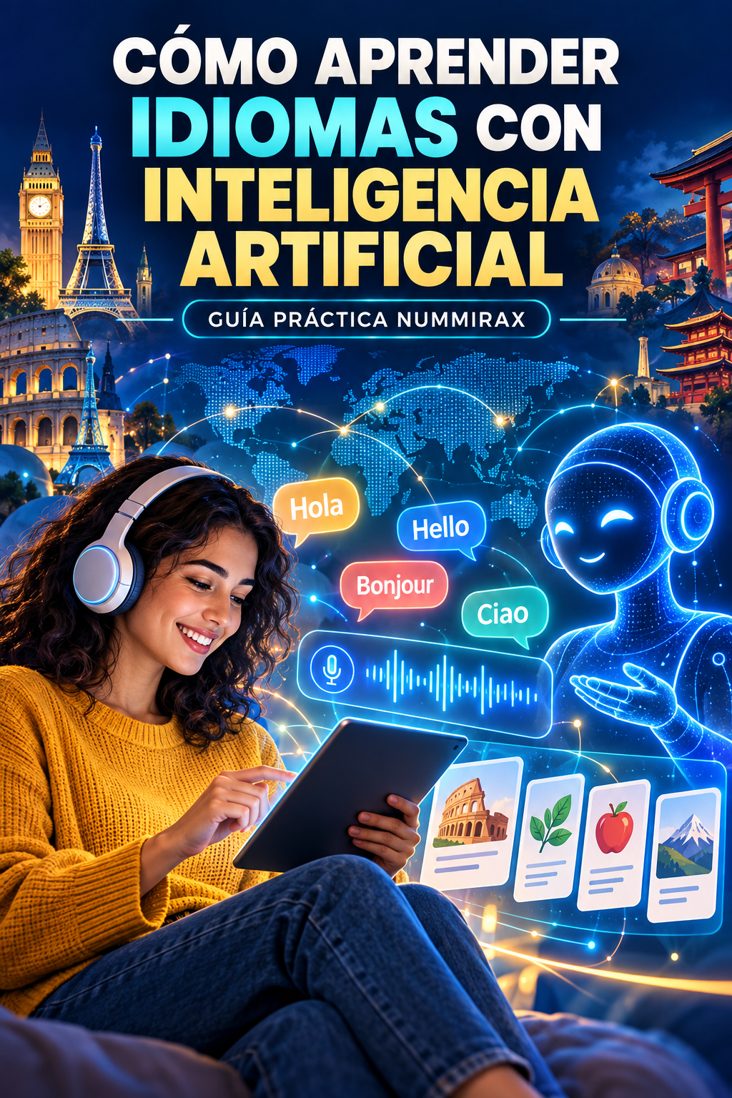 Portada de Cómo aprender idiomas con inteligencia artificial — Miniapp interactiva