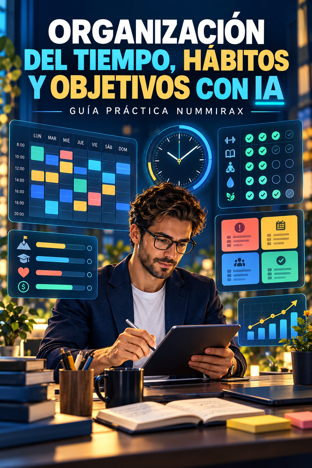 Portada de Organización del tiempo, hábitos y objetivos con IA — Miniapp interactiva