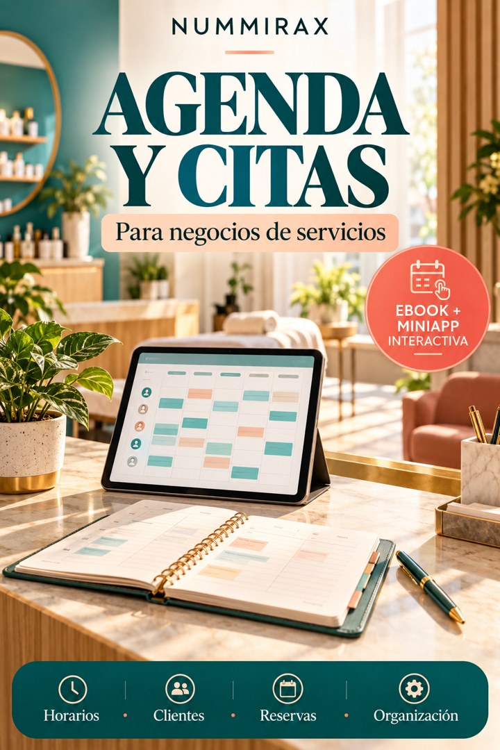 Portada de Agenda y citas para negocios de servicios — Miniapp interactiva