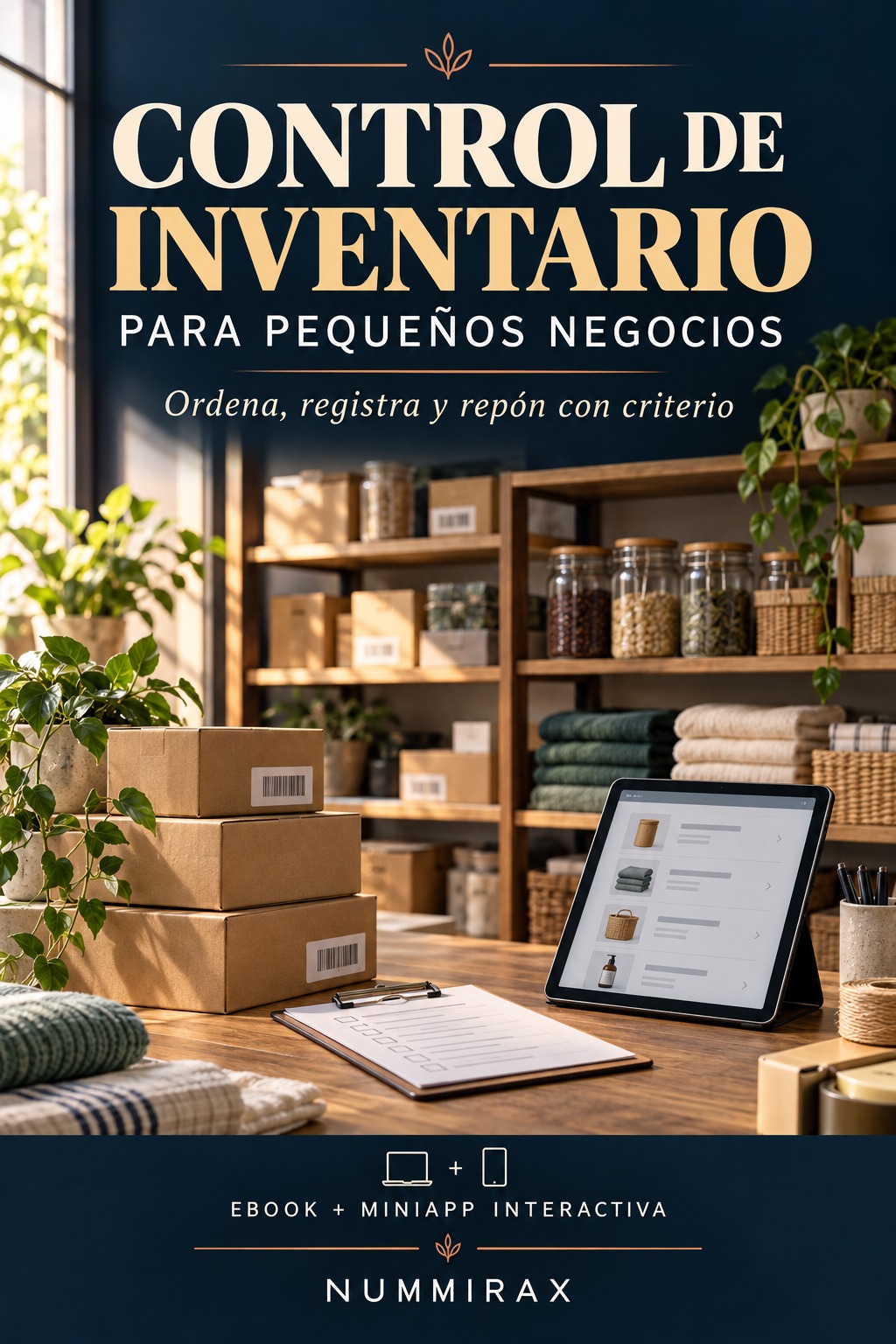 Portada de Control de inventario para pequeños negocios — Miniapp interactiva
