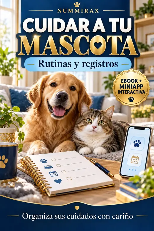 Portada de Cuidar a tu mascota: rutinas y registros — Miniapp interactiva