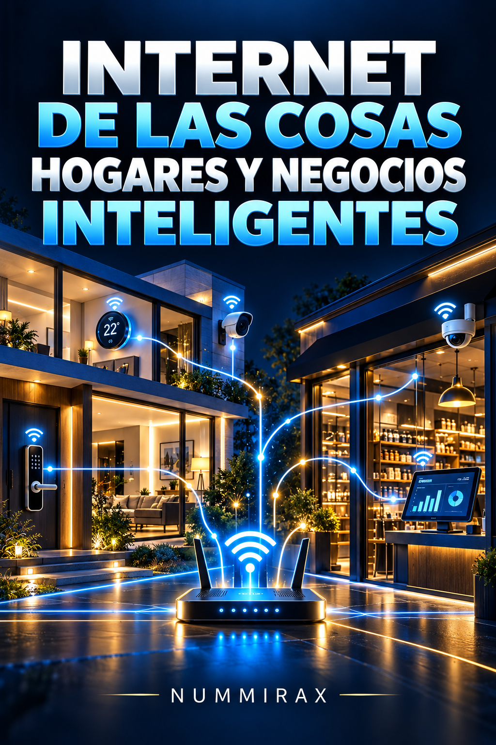 Portada de Internet de las cosas: hogares y negocios inteligentes
