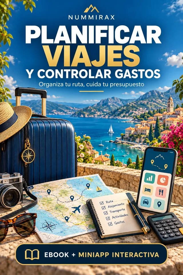 Portada de Planificar viajes y controlar gastos — Miniapp interactiva