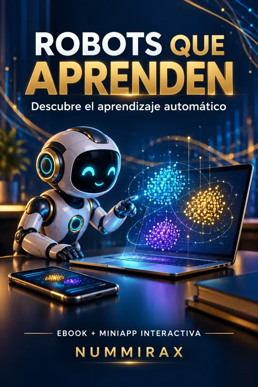 Portada de Robots que aprenden: descubre el aprendizaje automático — Miniapp interactiva