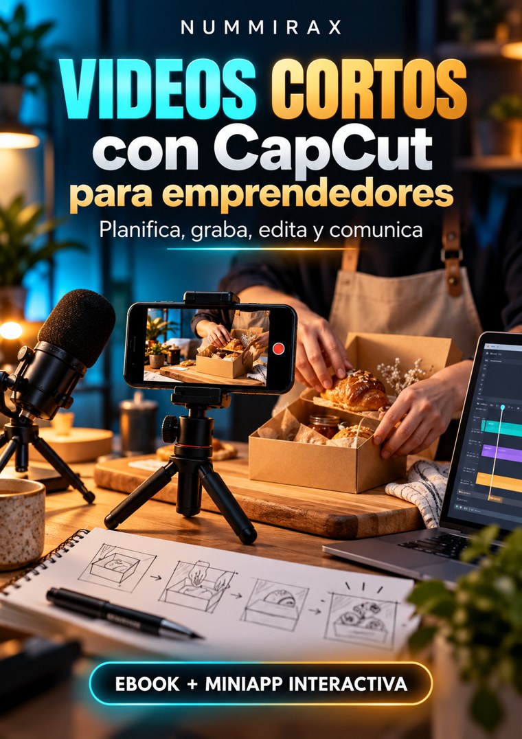 Portada de Videos cortos con CapCut para emprendedores — Miniapp interactiva